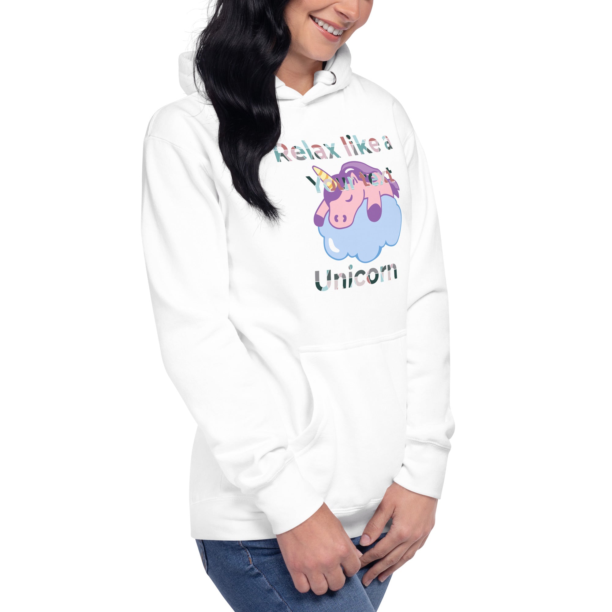 Unisex-Kapuzenpullover Einhorn